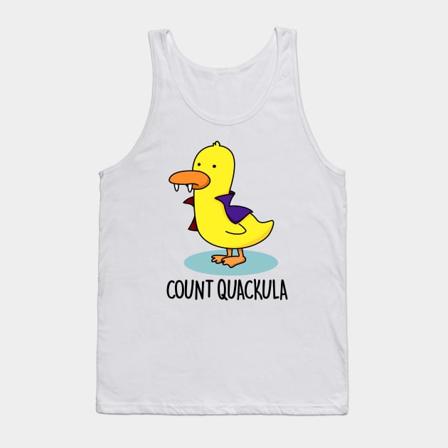 Count Duckula Cute Duck Pun Tank Top by punnybone